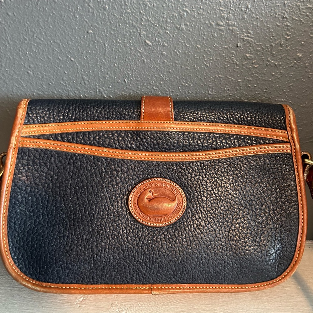 Dooney & Bourke Navy and Tan Crossbody Bag - Picture 2 of 15